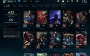 Conta Unranked com 150 Champs e 249 Skins + 4 Prestigios