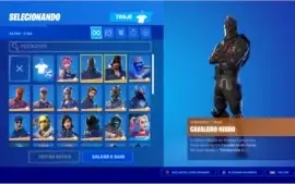 Conta de fortnite com cavaleiro negro