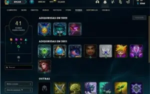 Conta platina 2 com 27 Champs e 10 Skins + 5 Espolios