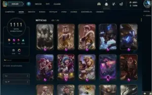 Conta league of legends lvl 148 com 1.111 skins