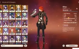Alhaitham, Diluc, Shogun, Zhongli, Albedo, Jean, Mona, Aloy
