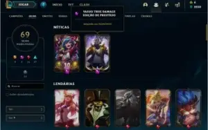 Conta com várias SKINS