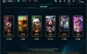 Conta ouro 4 com 23 champs e 3 skins SEM EMAIL VERIFICADO