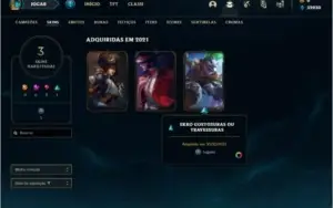 Conta ouro 4 com 23 champs e 3 skins SEM EMAIL VERIFICADO