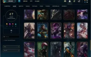 Conta Prata 2 com 47 skins e 95 champs