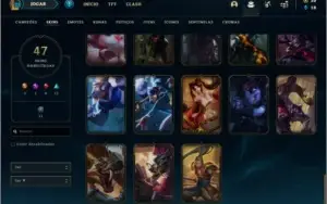 Conta Prata 2 com 47 skins e 95 champs