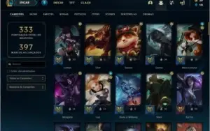 Conta Prata 2 com 47 skins e 95 champs