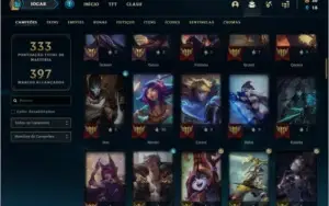 Conta Prata 2 com 47 skins e 95 champs