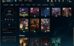 Conta ouro 4 com 30 Champs e 19 Skins + 1 Fragmento