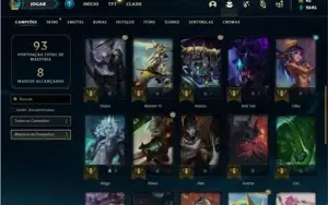 Conta ouro 4 com 30 Champs e 19 Skins + 1 Fragmento
