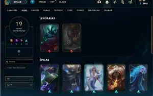 Conta ouro 4 com 30 Champs e 19 Skins + 1 Fragmento