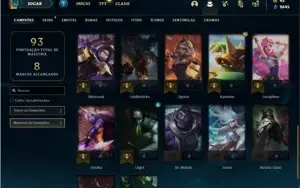 Conta ouro 4 com 30 Champs e 19 Skins + 1 Fragmento