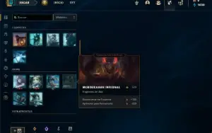 Conta Platina 4 com 30 Champs e 4 Skins + 6 Fragmentos