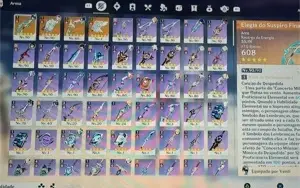 Conta AR 58 - 16 Personagem 5* e 4 Armas 5* / JEAN c4 + XIAO