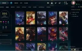 conta full champ + 205 skins oferta