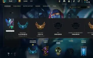 Platina 3 com TODOS os champs e 201 Skins + 31 Maestrias 7
