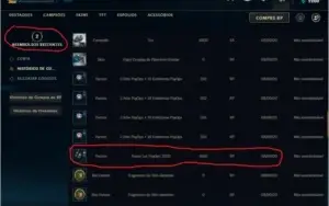 Conta de lol com o passe de batalha lv30