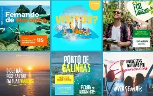 Pack Artes Canva Agência de Viagens 50 Templates Editáveis