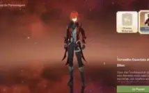 Genshin Ar60 com skin do Diluc e C2 Shogun
