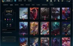 Conta criada desde 2013 - com 1010 Skins e muitas molduras.