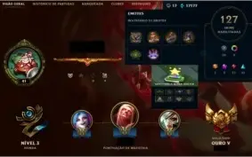 Conta LoL - Ouro, skins, +info>