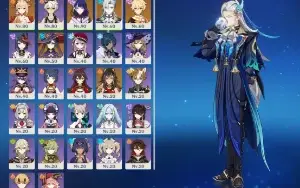 Conta Genshin, 11 5*, Raiden C4, Yoimiya, Mona, Neuvilette +
