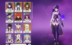 Rainden + Weapon 5*(Cortador De Grama) + Yelan + Dehya+Diluc