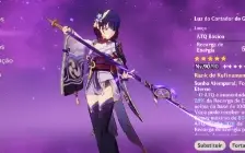 Rainden + Weapon 5*(Cortador De Grama) + Yelan + Dehya+Diluc