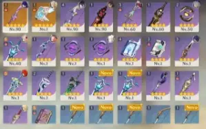 Rainden + Weapon 5*(Cortador De Grama) + Yelan + Dehya+Diluc