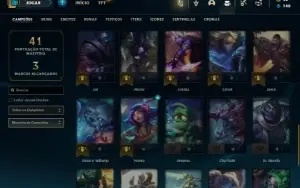 Prata 3 com 43 Champs e 8 Skins