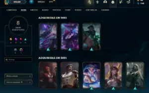 Prata 3 com 43 Champs e 8 Skins