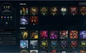 CONTA LOL , UNRAKED, 85 CAMPEÕES, 32 SKIN