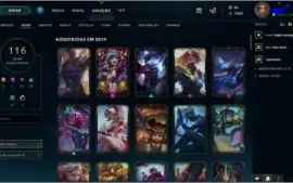 Vendo conta do lol antigo.