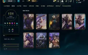 Unranked com 140 Champs e 121 Skins ( ADC / SUP )