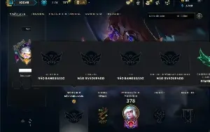 Unranked com 140 Champs e 121 Skins ( ADC / SUP )