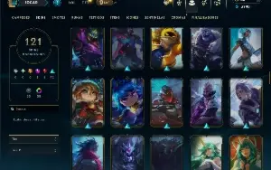 Unranked com 140 Champs e 121 Skins ( ADC / SUP )