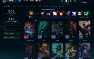 Esmeralda 3 com 95 Champs e 43 Skins + 5 Vitoriosas