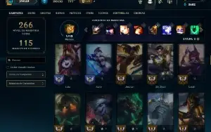 Esmeralda 3 com 95 Champs e 43 Skins + 5 Vitoriosas