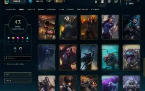 Esmeralda 3 com 95 Champs e 43 Skins + 5 Vitoriosas