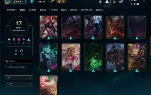 Esmeralda 3 com 95 Champs e 43 Skins + 5 Vitoriosas