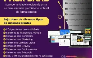 Super Pack SaaS | Seja Dono de Diversos Tipos de Sistemas