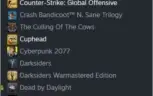 Conta steam com mais de 190 jogos lvl 85