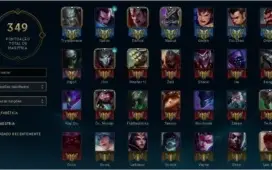 Conta do LoL: Ouro 2, level 132, 36 skins, 101 campeões.