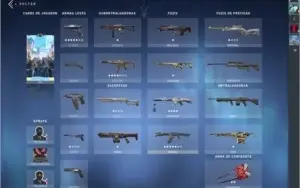 CONTA DE VALORANT OURO 3, COM SKINS E +7 MIL VP NA CONTA