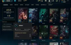 Platina 2 com TODOS os champs e 198 Skins ( MID / JG )