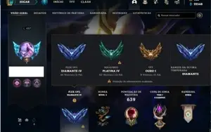 Conta Platina 4 com TODOS os champs e 239 Skins + 1 RARA