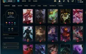 Conta Platina 4 com TODOS os champs e 239 Skins + 1 RARA