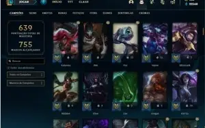 Conta Platina 4 com TODOS os champs e 239 Skins + 1 RARA