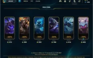 Conta unranked com 7 Skins e 33 Champs