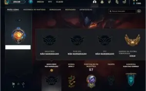 Conta unranked com 7 Skins e 33 Champs